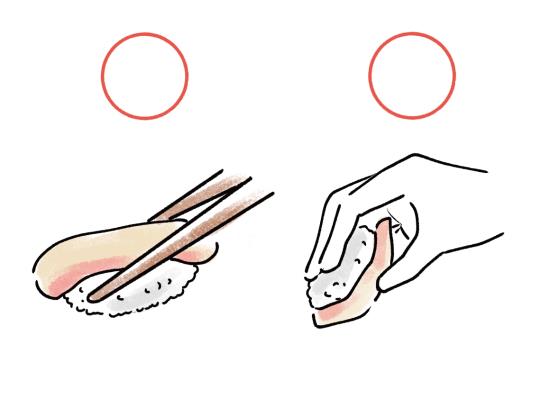 お寿司の食べ方は「箸」でも「手」でもOK