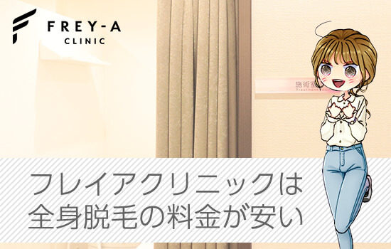 フレイアクリニックの全身脱毛の画像